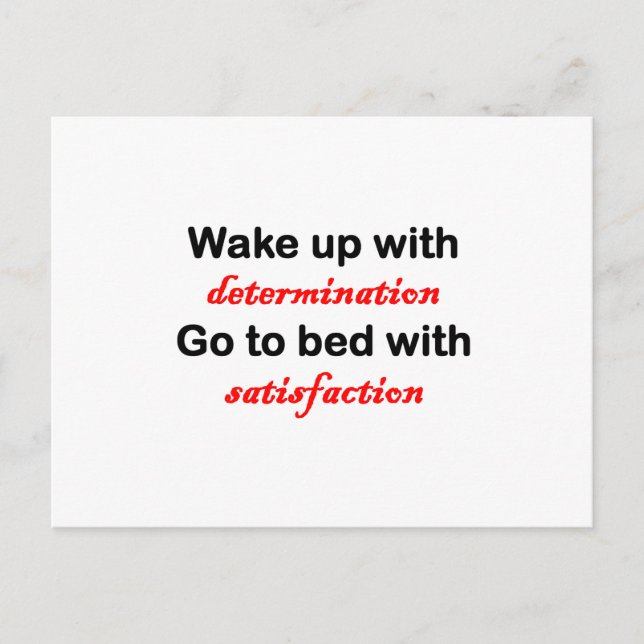 Wake Up With Determination Postcard (Front)