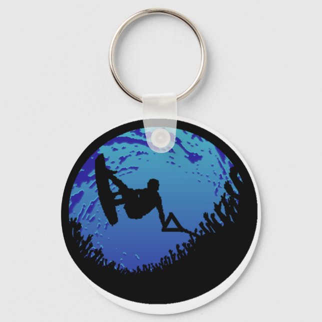 Wakeboard Bubble Burst Key Ring (Front)