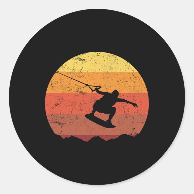 Wakeboard  classic round sticker (Front)