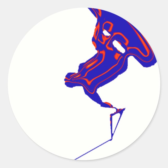Wakeboard Flow Classic Round Sticker (Front)