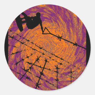 Wakeboard Mad Twister Classic Round Sticker