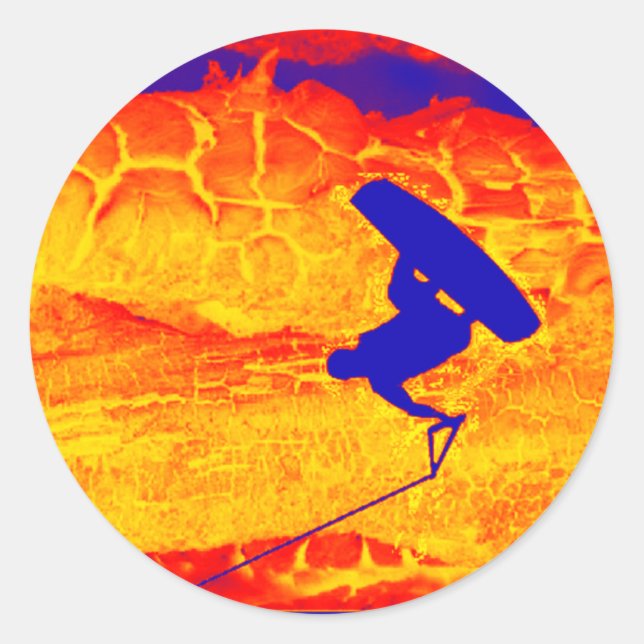 Wakeboard Mystic Classic Round Sticker (Front)