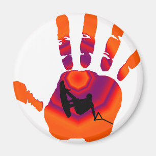 Wakeboard Orange Roll Magnet
