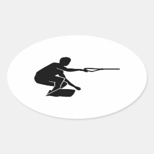 Wakeboard Oval Sticker