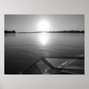 Wakeboard sunset poster