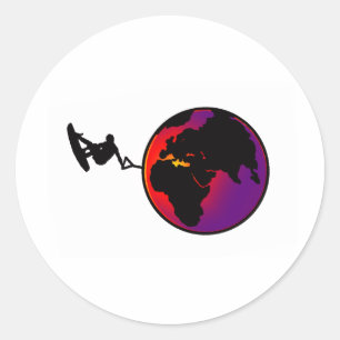 Wakeboard True World Classic Round Sticker