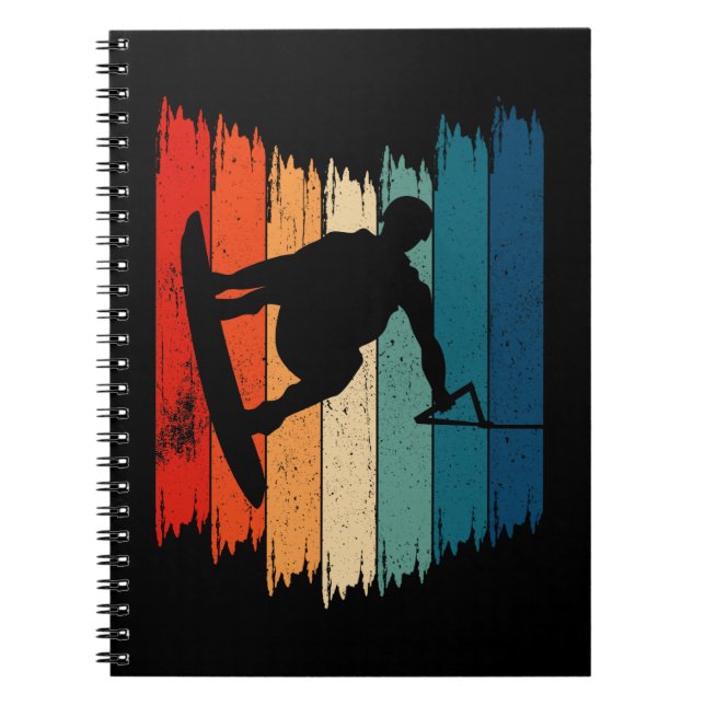 Wakeboard Vintage Wakeboarding Notebook (Front)