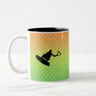 Wakeboarder Two-Tone Coffee Mug