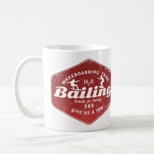 Wakeboarding bailing  coffee mug