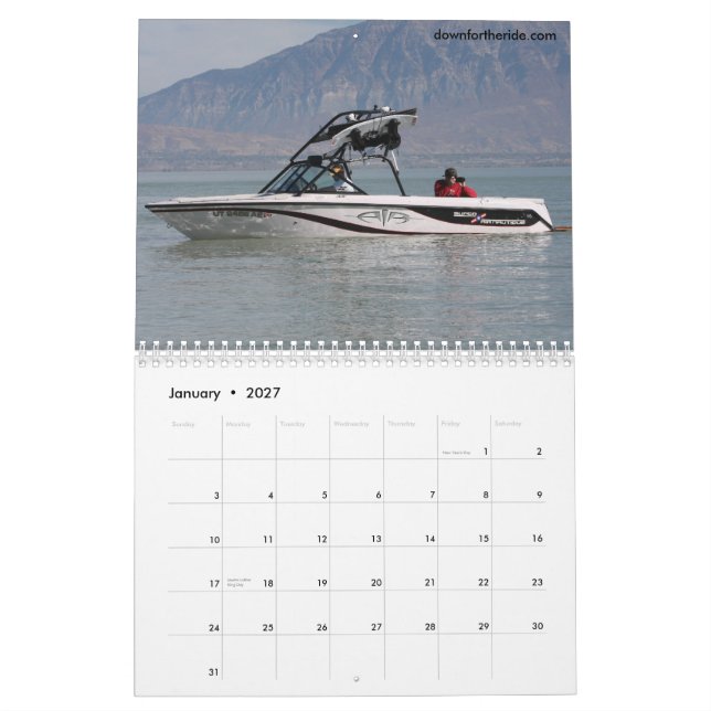 Wakeboarding Calendar - Customised (Jan 2027)