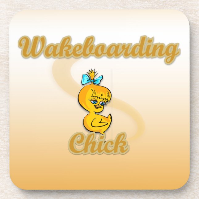 Wakeboarding Chick Coaster (Front)