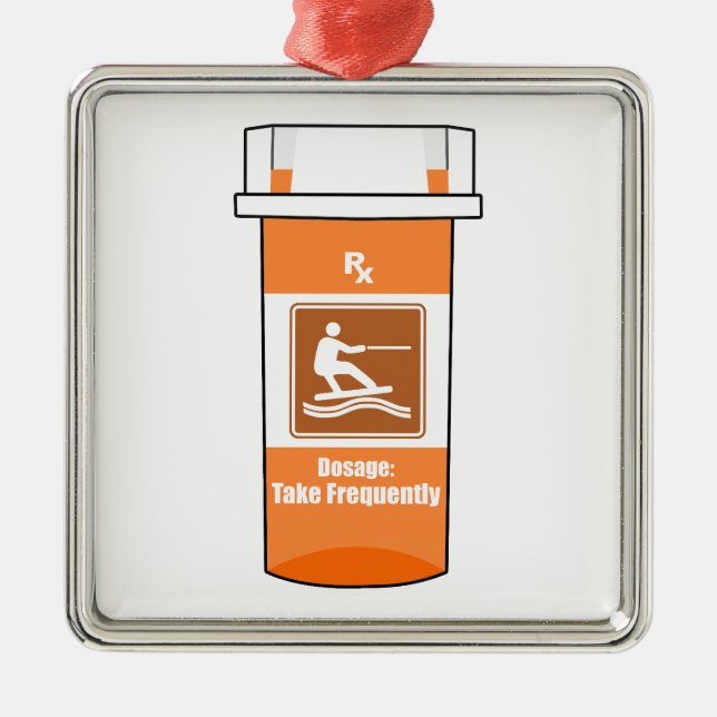 Wakeboarding Is My Drug Metal Tree Decoration (Front)