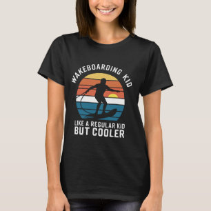 Wakeboarding Kid Retro Vintage Waterskiing Wakeboa T-Shirt