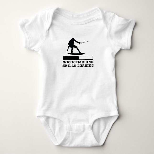 Wakeboarding Skills Loading Baby Bodysuit (Front)