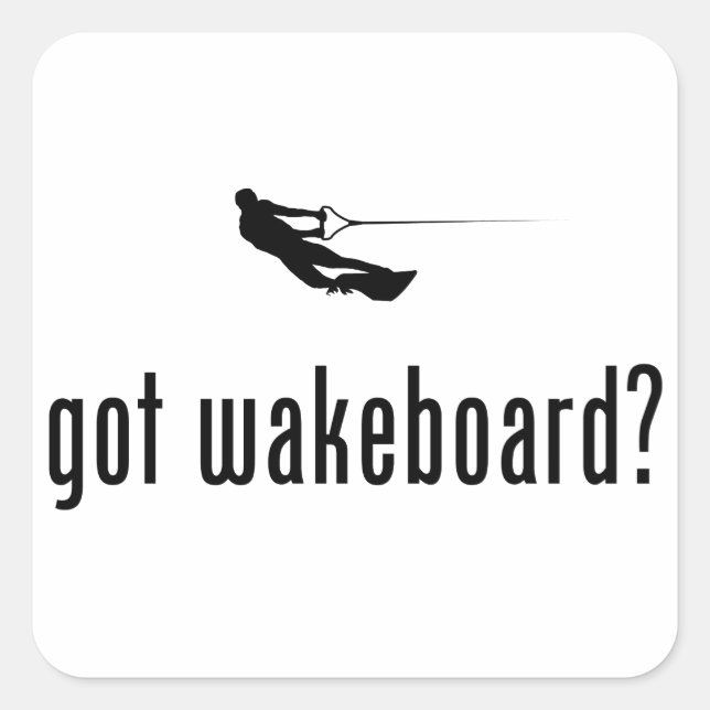 Wakeboarding Square Sticker (Front)