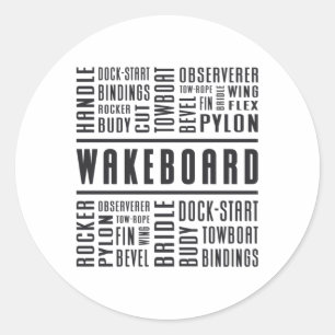 Wakeboarding Wakeboard Wake Wakeboarder Lovers Classic Round Sticker