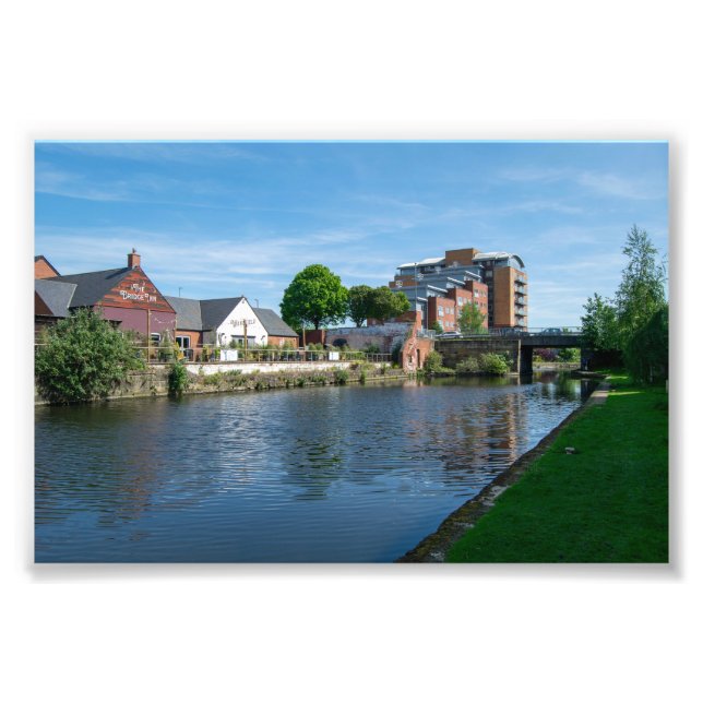 Wakefield Canal Side: Historic Pub and Apartments Photo Print (Front)