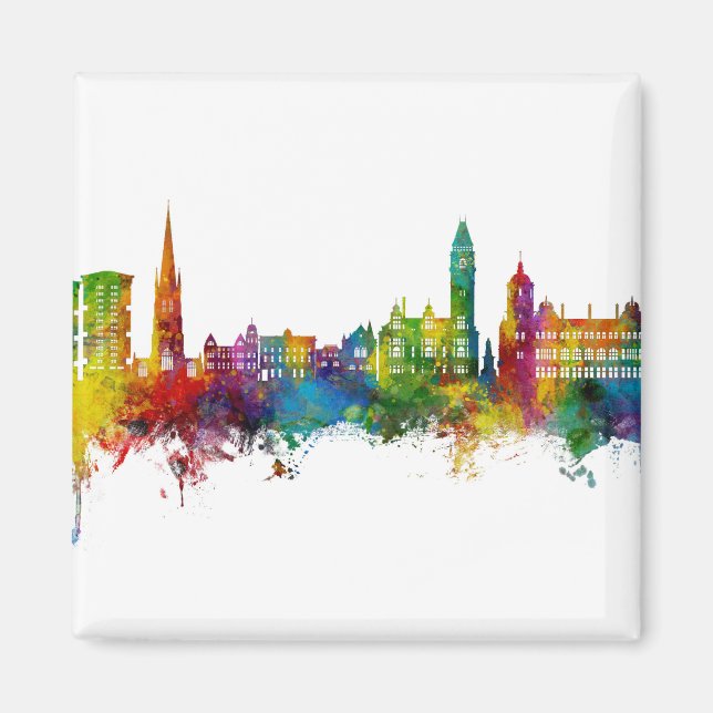 Wakefield England Skyline Magnet (Front)