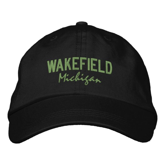 Wakefield Michigan Embroidered Baseball Hat (Front)