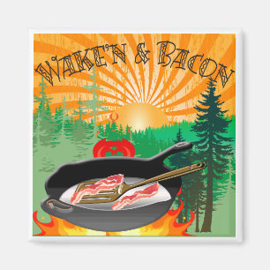 Wake'n & Bacon Magnet