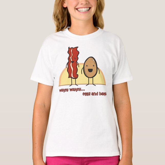 Wakey Wakey Youth Ringer T-Shirt (Front)