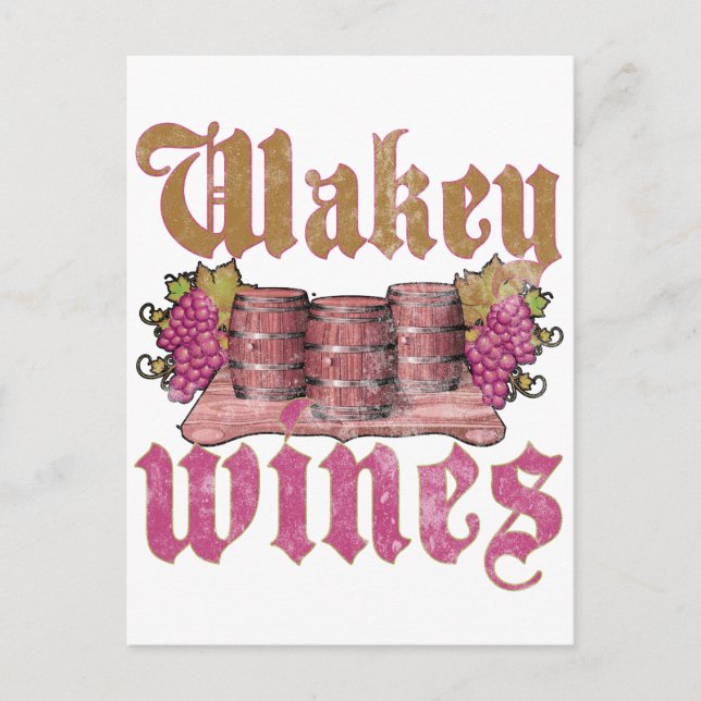 Wakey Wines Postcard (Front)