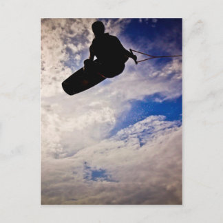 "Waking Life" Wakeboarder Inverted Silhouette Postcard