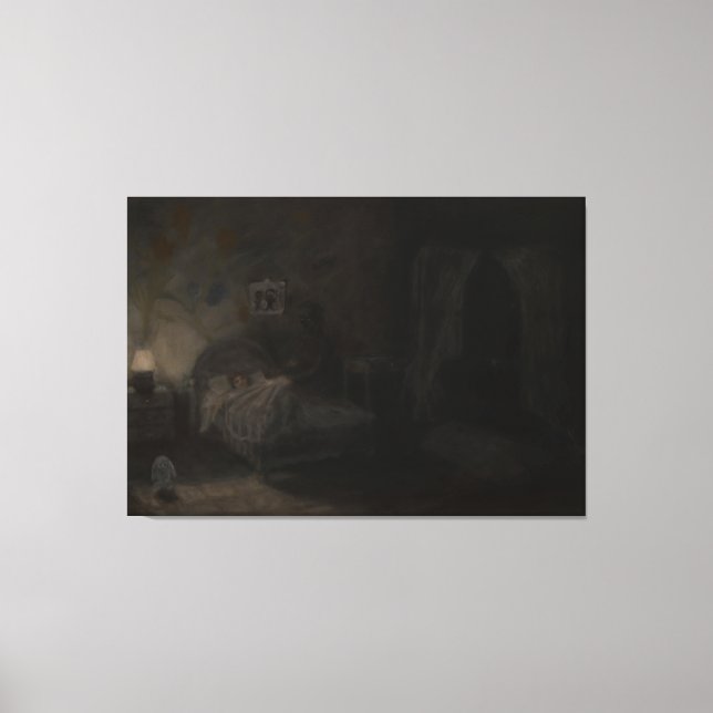 Waking nightmare - Oil painting Canvas Print (Front)