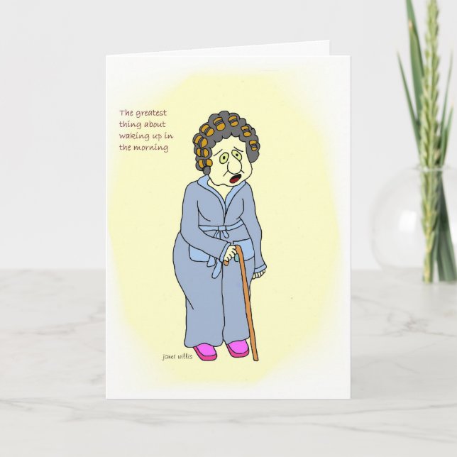 Waking up birthday card (Front)