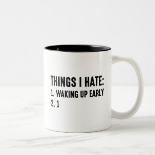 Waking Up Early Two-Tone Coffee Mug