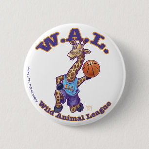 WAL Basketball 6 Cm Round Badge