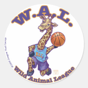 WAL Basketball Classic Round Sticker