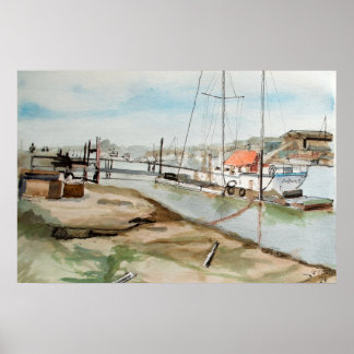 Walberswick Harbour Suffolk Coastal Art Poster