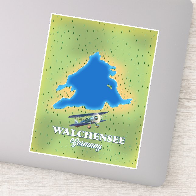 Walchensee lake Germany map (Detail)