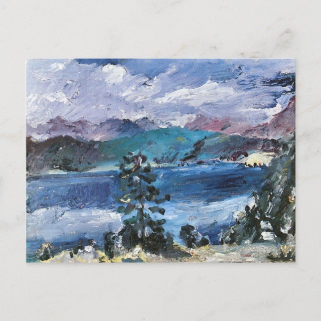 Walchensee with larch by Lovis Corinth Postcard (Front)