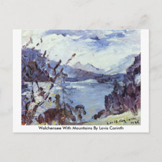 Walchensee With Mountains By Lovis Corinth Postcard