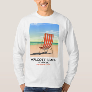 Walcott Beach, Norfolk seaside poster T-Shirt