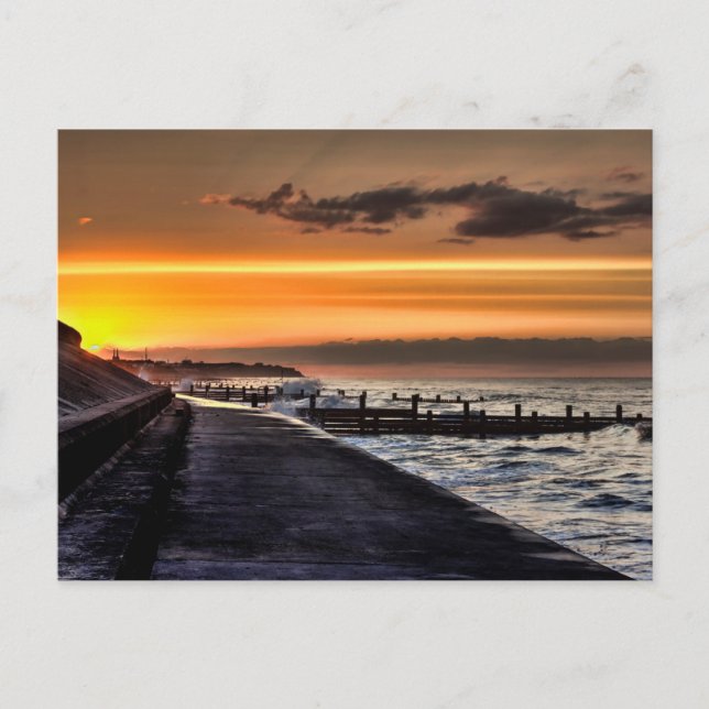 Walcott promenade sunset postcard (Front)