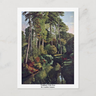 Waldbach With Deer By Courbet Gustave Postcard