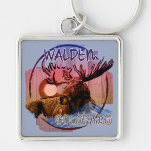 Walden Colorado rustic moose keychain