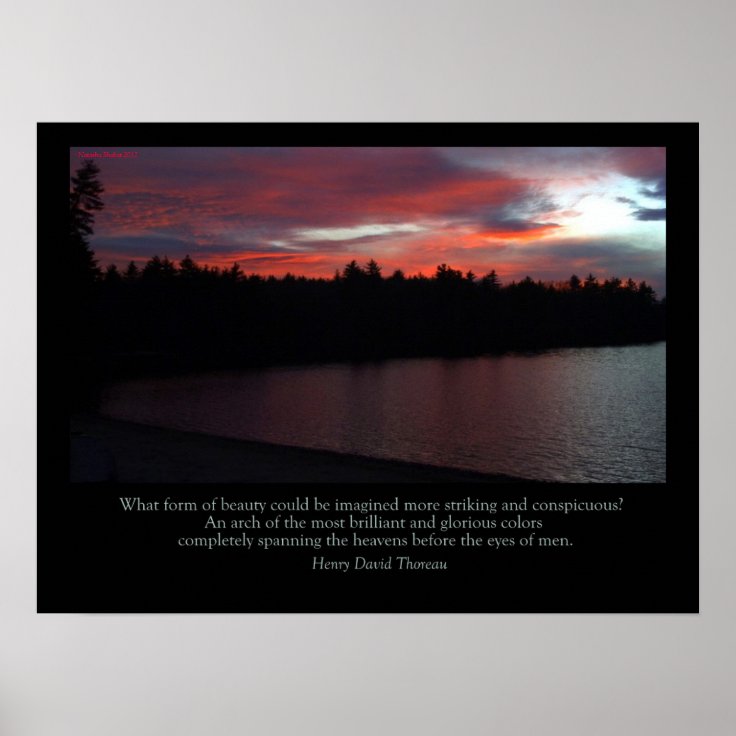 Walden Pond Poster Love Note To The Sky Zazzle