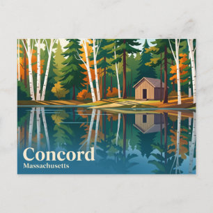 Walden Pond State Reservation USA Postcard