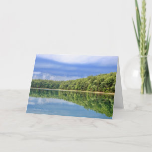 Walden Pond with quote from Henry D. Thoreau: Card