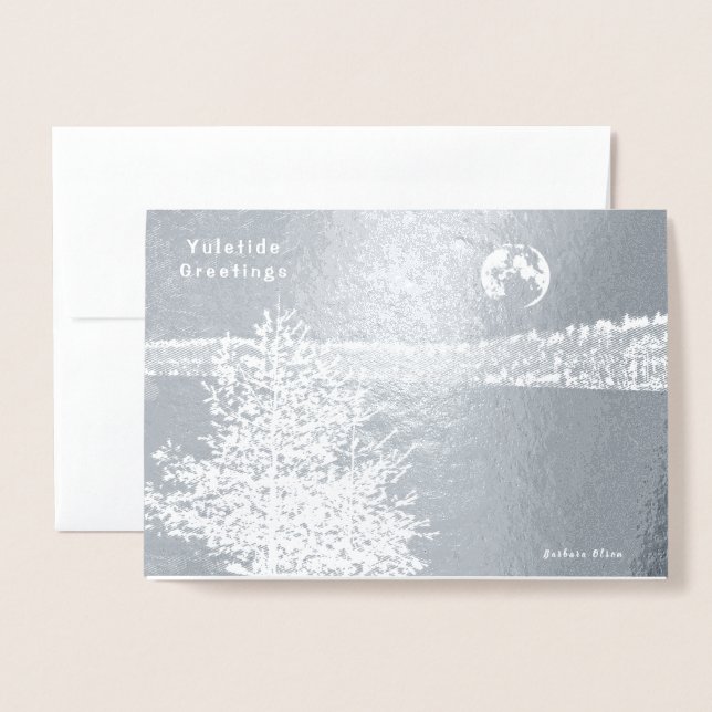 Walden Pond: Yuletide Greetings- Foil Card (Front With Envelope)