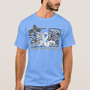 Waldenstroms Macroglobulinemia Awareness cross rib T-Shirt