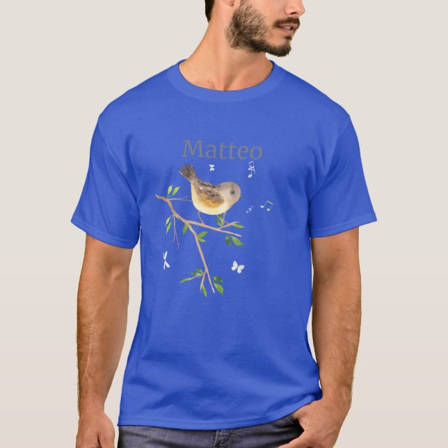 Waldier Bird Name Matteo friend T-Shirt (Front)