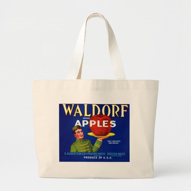 Waldorf Apples Large Tote Bag (Front)