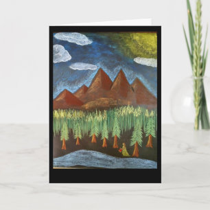 Waldorf Inspired Art Card: Lady in the Woods Card