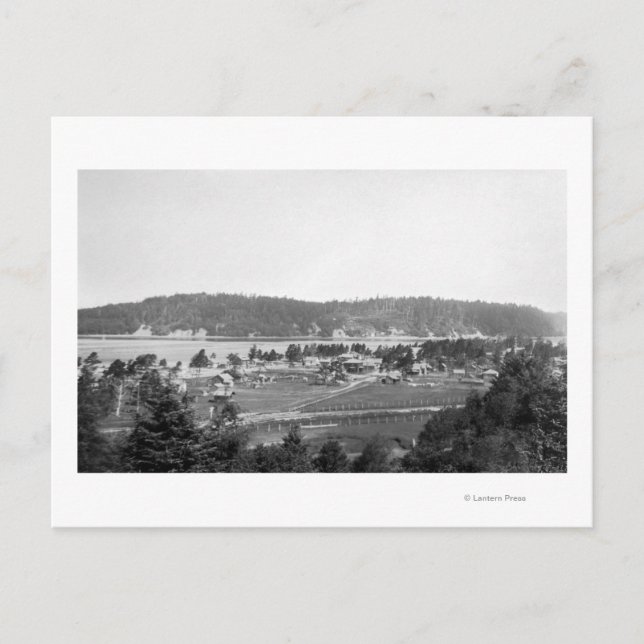 Waldport, Oregon Town View Looking North Postcard (Front)