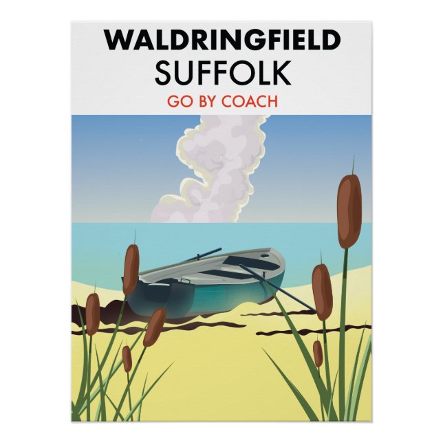 Waldringfield Suffolk ravel poster. Poster (Front)